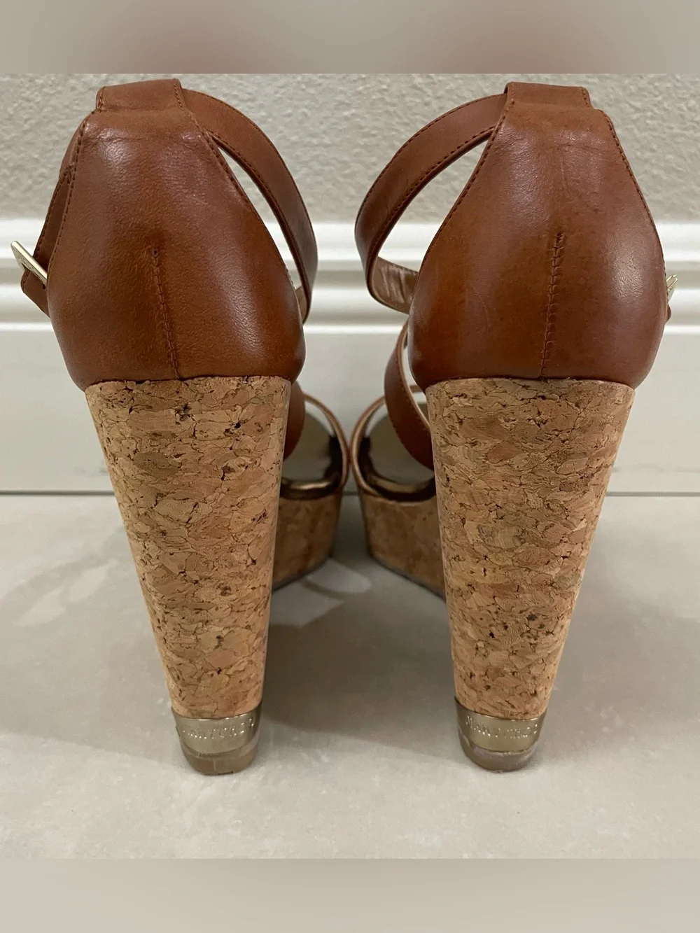 Jimmy Choo Portia Wedge Tan 37.5